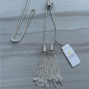 Kendra Scott -NWT Silver Presleigh Necklace with Adjustable Slider